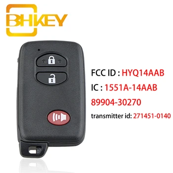 

BHKEY HYQ14AAB Smart Car Key for Toyota Highlander 2008 2009 2010 2011 2012 2013 3Buttons Car Remote Key 271451-0140
