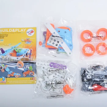 

The new soft plastic building block disassembly robot children's toys puzzle early education DIY car boy Early educational toys