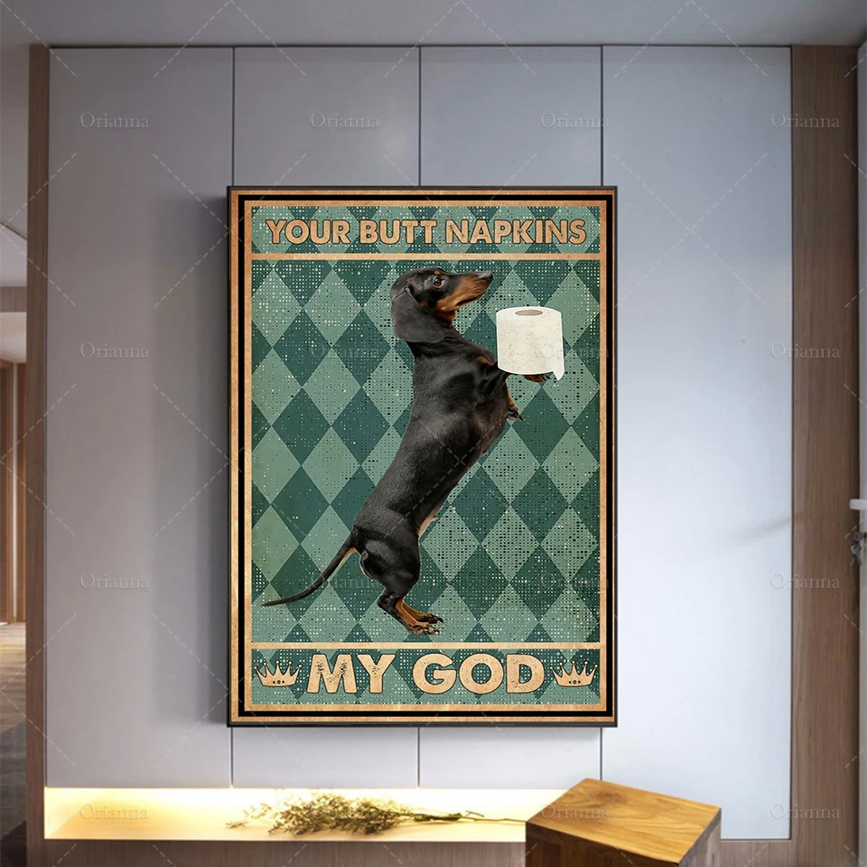 Dachshund Bathroom Wall Art
