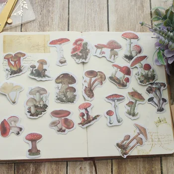 

58pcs Wild Mushrooms Design Sticker As Gift Decoration Scrapbooking DIY Sticker Party Gift Seal