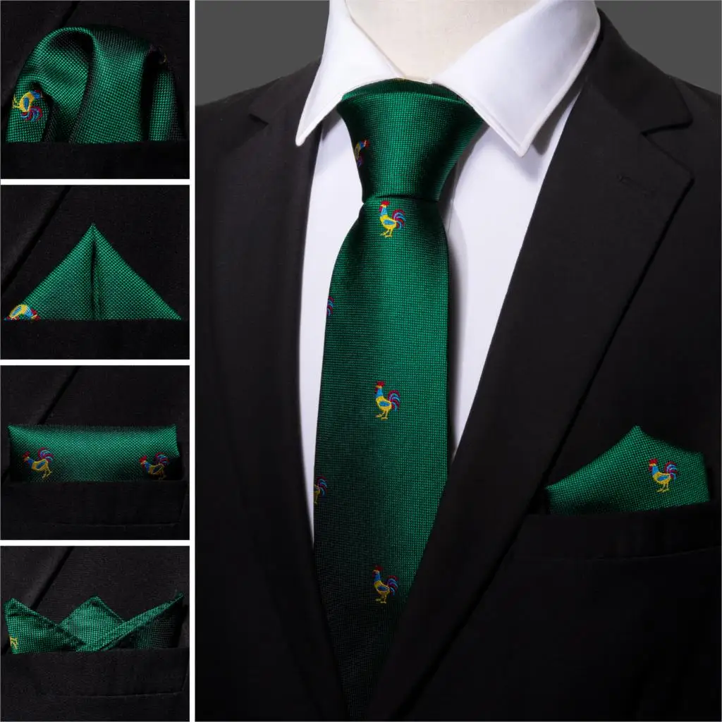 Conjunto De Verde Para Hombre, 100% Corbatas De Seda Para Pañuelo, Corbata De Diseñador Barry.wang, De Boda Para Hombre, Corbata De Ls-5206 - Corbatas - AliExpress