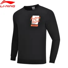 Клиренс) Li-Ning мужские трендовые свитера 66% хлопок обычная посадка подкладка удобные спортивные свитера Топы AWDN827 MWW1527