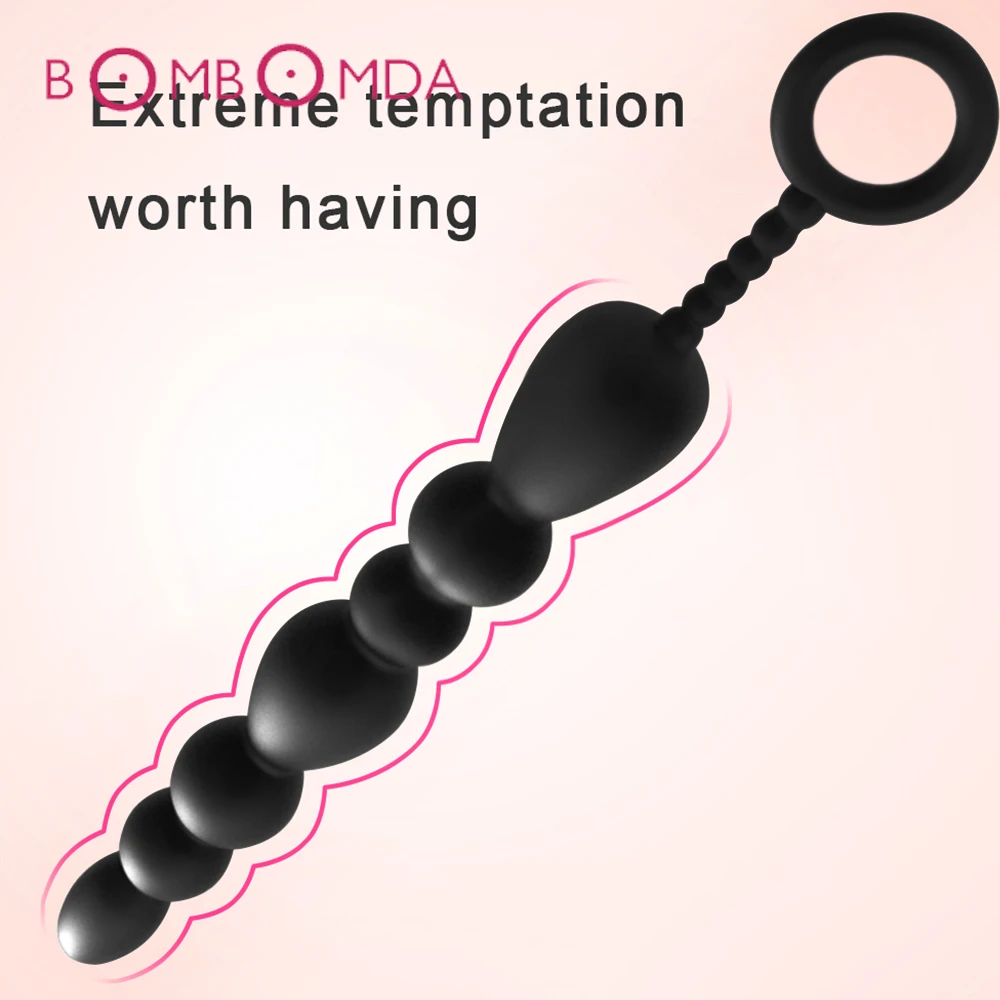 Анальная пробка с шариками Anus Супер длинная массажный фаллоимитатор анальная