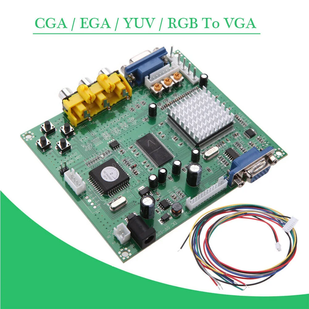 GBS8200 игра видео конвертер доска мини PCB Портативный прочный модуль с проводом Профессиональный высокой четкости CGA/RGBS VGA