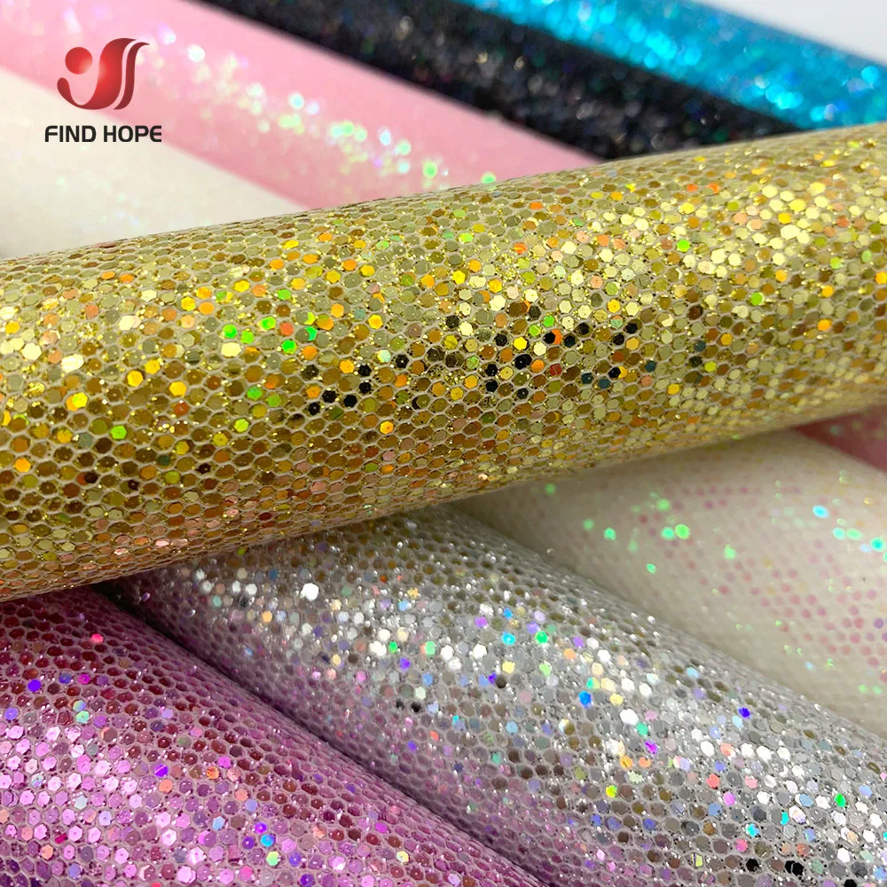 Self Adhesive Diamond Glitter PU Faux Leather Vinyl Sparkle For Craft Wallpaper Borders Bows Decor Material Handmade DIY