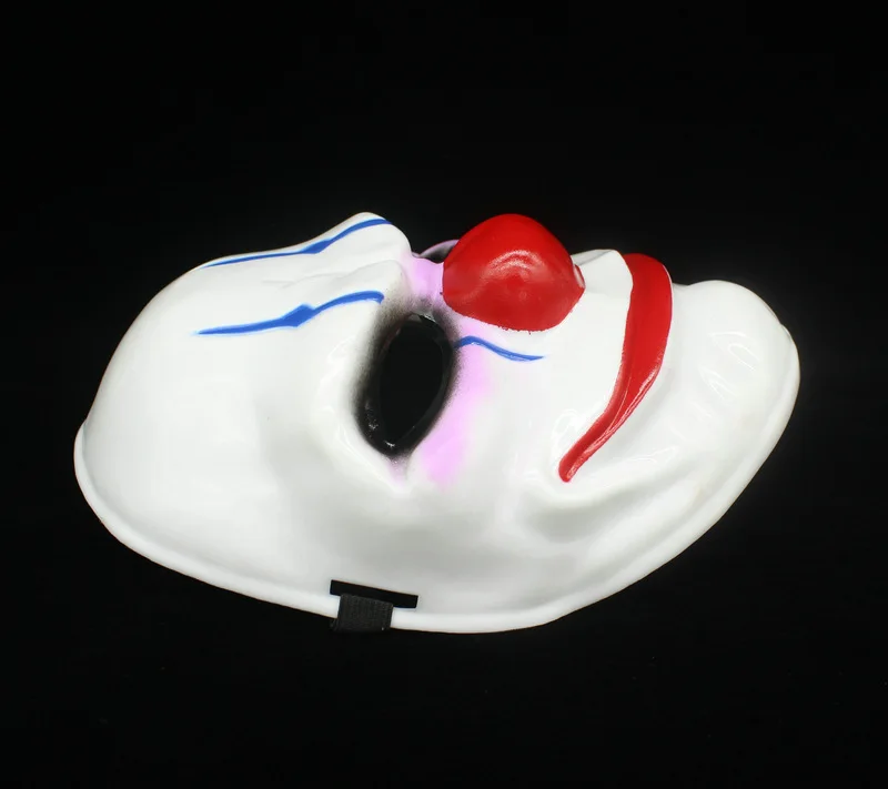 Вечерние маскарадные маски Забавный пугающий клоун из ПВХ маска Payday 2 Хэллоуин ужасная маска фестиваль Косплей Костюм тушь для вечеринок карнавал
