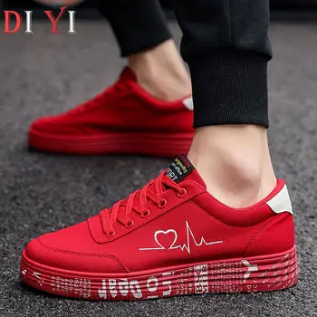 

Platform Men Shoes for Man Printed Flat Casual Sneaker Comfort Low Top Men's Shoes Lace Up Canvas Lover Shoe Male Plimsolls E13