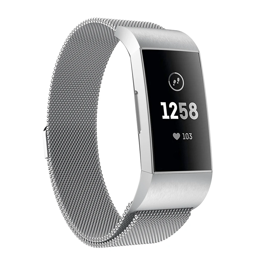 Для Миланского ремешка для Fitbit Charge 3 для Charge 2 фитнес-браслет из нержавеющей стали спортивные часы сменный металлический браслет