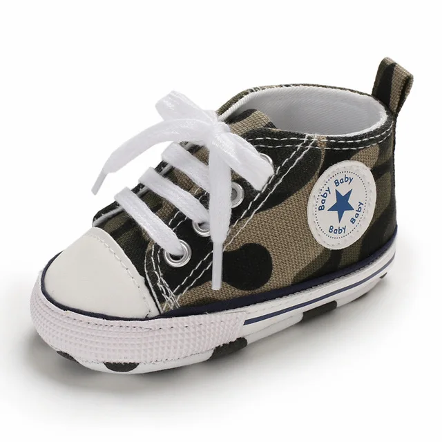 Детская парусиновая обувь для младенцев, мягкая обувь для первых шагов, нескользящая повседневная обувь для малышей, кроссовки для маленьких мальчиков, спортивные ботинки для девушек - Цвет: as picture