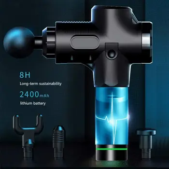 

1 PCS Portable Car To Relieve Long-distance Driving Pain Massage Gun LCD Touch Percussion Massager