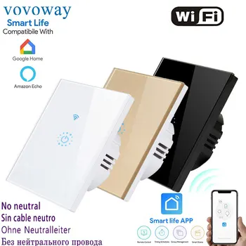 

Smart touch switch WIFI network connection mobile phone APP remote control single line control EU standard light switch
