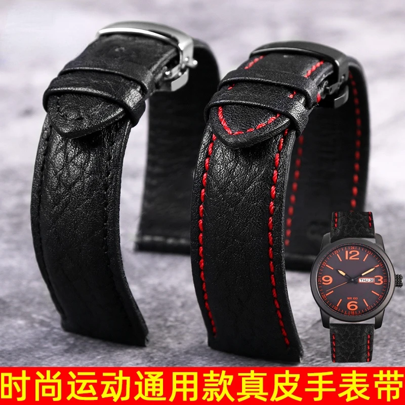 For Citizen Mido Seiko Genuine Leather Watch Band Sports Fashion 20 22mm  First Layer Cowhide Watch Strap Accessories - Watchbands - AliExpress