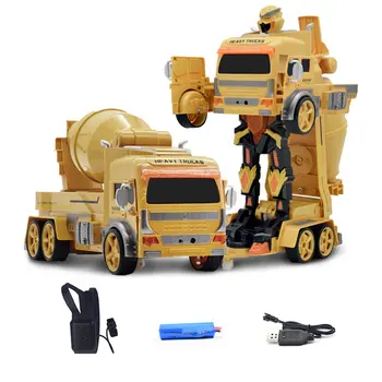 

1:12 Gesture-sensing Remote-controlled Deformation Car Mixer Truck Excavation Dumper Engineering Vehicle 2.4GHz RC Robot Car