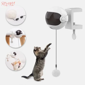 Automatic Flutter Rotating Interactive Puzzle Smart Pet Cat Ball Toy Electronic Motion Cat Toy Cat Teaser Toy Yo-Yo Lifting Ball magicyoyo n11 aluminum alloy yo yo toy black golden