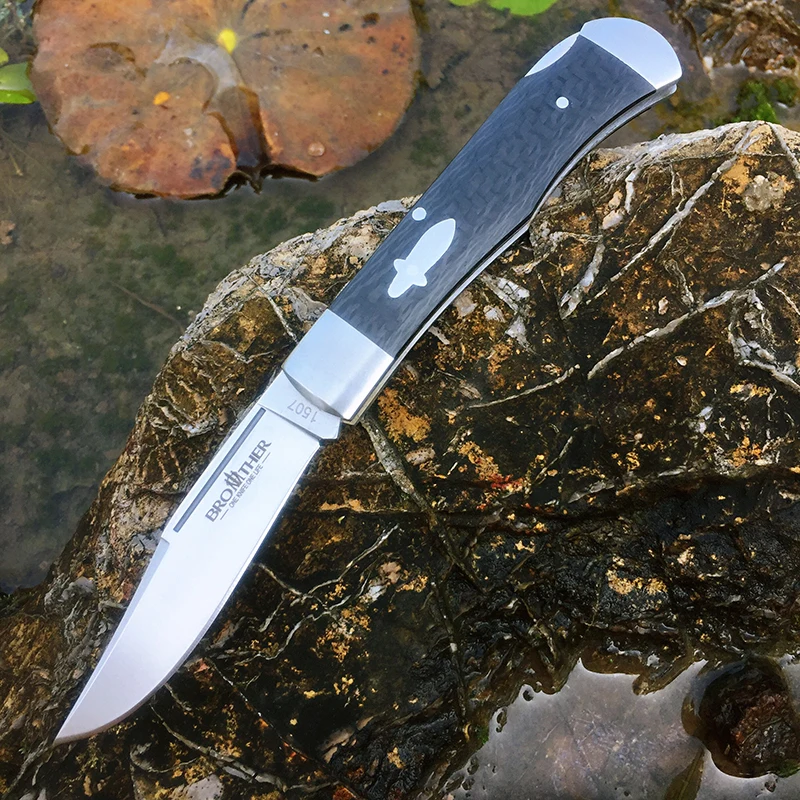 【1507】Brother Folding Knife Pocket VG10 Blade Carbon Fiber Bone Grip EDC Tool Folder camping tool knives | Инструменты