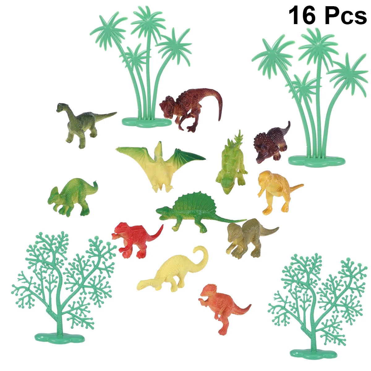 

16pcs Cute Dinosaur Doll Cake Topper Crafts Dessert Table Decor For Party Shop DIY Ornament Decorating Topper Kids Birthday Gift