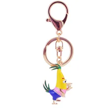 Корейский стиль креативные милые Мультяшные цыплята брелки для ключей "Животные" цепь металлический кулон Женская сумка Аксессуары маленькие подарки