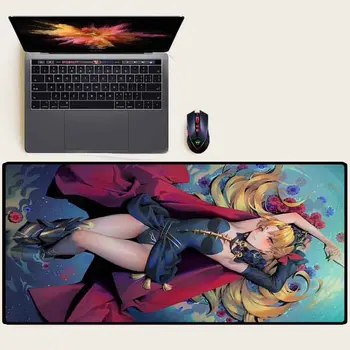 

XGZ Sexy Anime Girl Flower Anime Big Mouse PC Notebook Non-slip Glue Muse Pad Keyboard Big Game Office Youth Carpet Table Mat