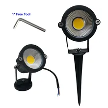 9 Вт 7 Вт 5 Вт 3 Вт светодиодный садовый светодиодный светильник 110 В 220 В COB напольный Ландшафтный Точечный светильник с шипованной основой IP65 садовый двор дорожка светильник для газона