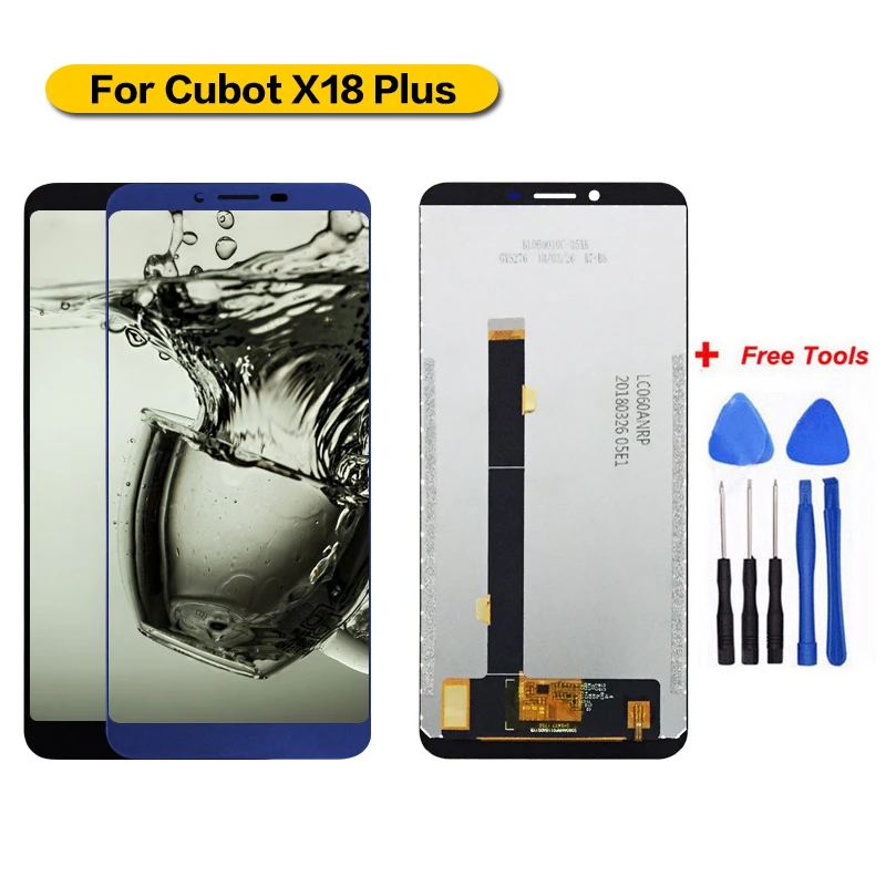 Протестировано хорошо для Cubot X18 Plus ЖК-дисплей + сенсорная панель дигитайзер