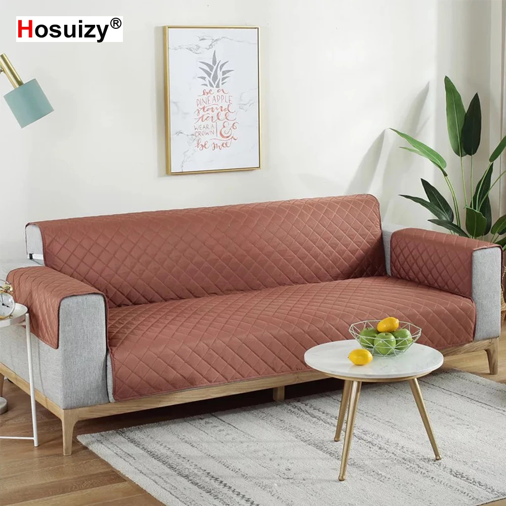 

Pet Waterproof Sofa Protector Cover for Living Room Dog Cat Scratch Single Love Seat 3 Seater Solid Color Couch Covers for Sofas