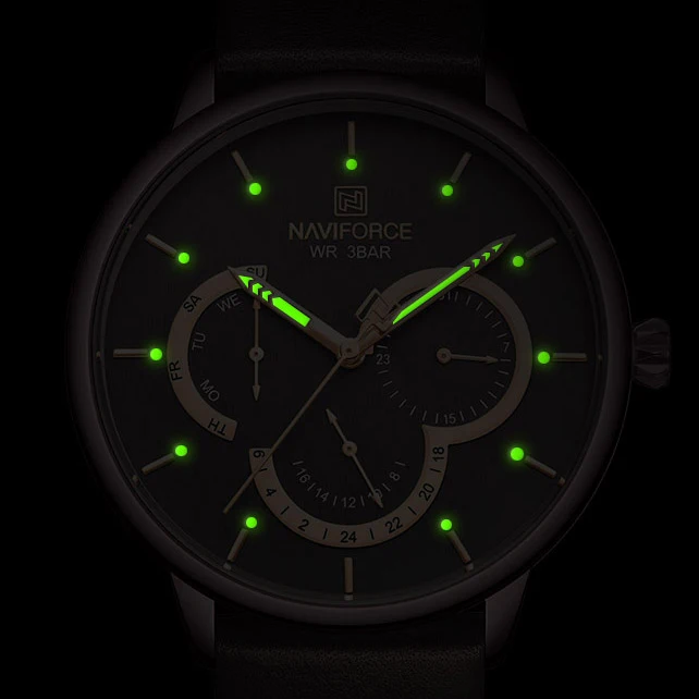 NAVIFORCE мужские часы лучший бренд класса люкс Водонепроницаемые кожаные кварцевые часы мужские модные 24 часа Дата мужские часы Relogio Masculino