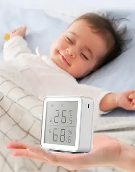 

WIFI temperature and humidity sensor smart home indoor intelligent linkage temperature and humidity abnormal sensor