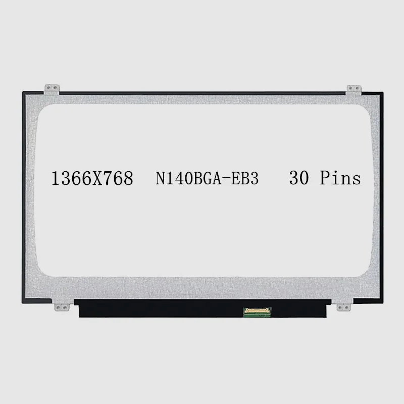

14.0" N140BGA-EB3 matrix display 30 Pins HD 1366X768 Laptop LCD Screen panel replacement N140BGA EB3