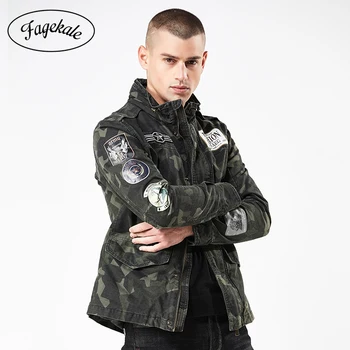 

2020 new spring and autumn new European and American street camouflage men's jacket Slim collar shirt jacket men casual fashion