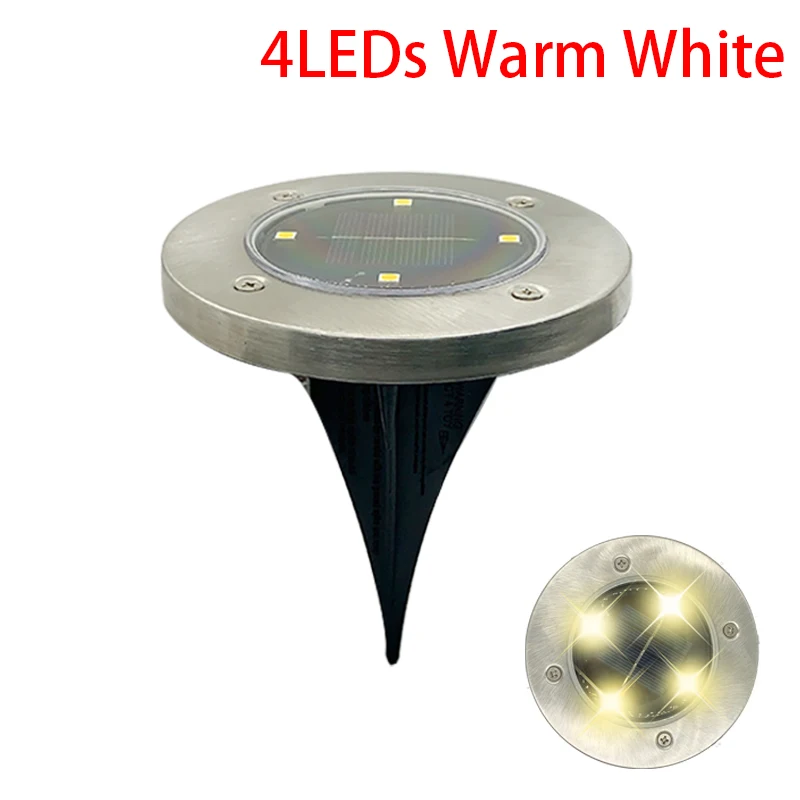 thumbnail image 1 of Lámpara de suelo con energía solar, impermeable, para jardín, camino, terraza, luces con 8 LED, lámpara solar para el patio de la casa, camino de acceso, césped, 1 of 5