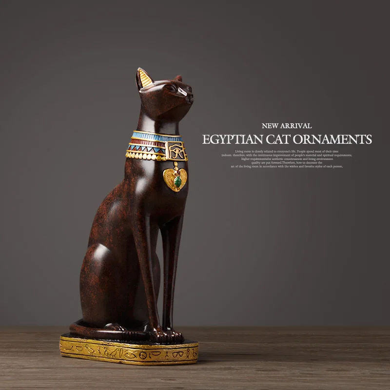 Egyptian Cat resin craft vintage home decor Modern Vintage Baster goddess god pharaoh figurine statue for table ornaments Gift