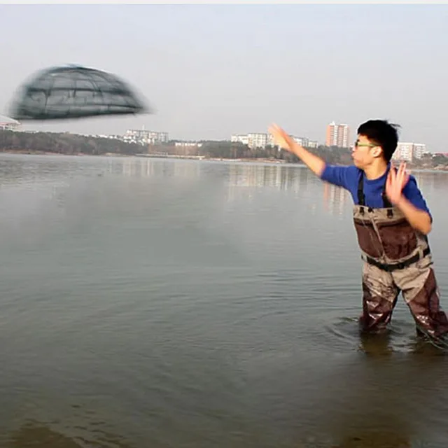 4/6/8/10/12/16/20 Holes Folded Portable Hexagon Fishing Net Crayfish Fish Automatic Trap Shrimp Carp Catcher Cages Mesh Nets Cra 5