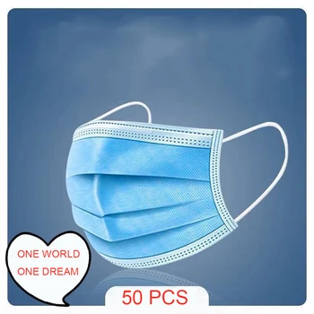 

FreeShipping Disposable 3-Tier Protection Face Mask Breathable Dustproof Anti-fog Haze Nonwoven Meltblown Fabric Face Mask