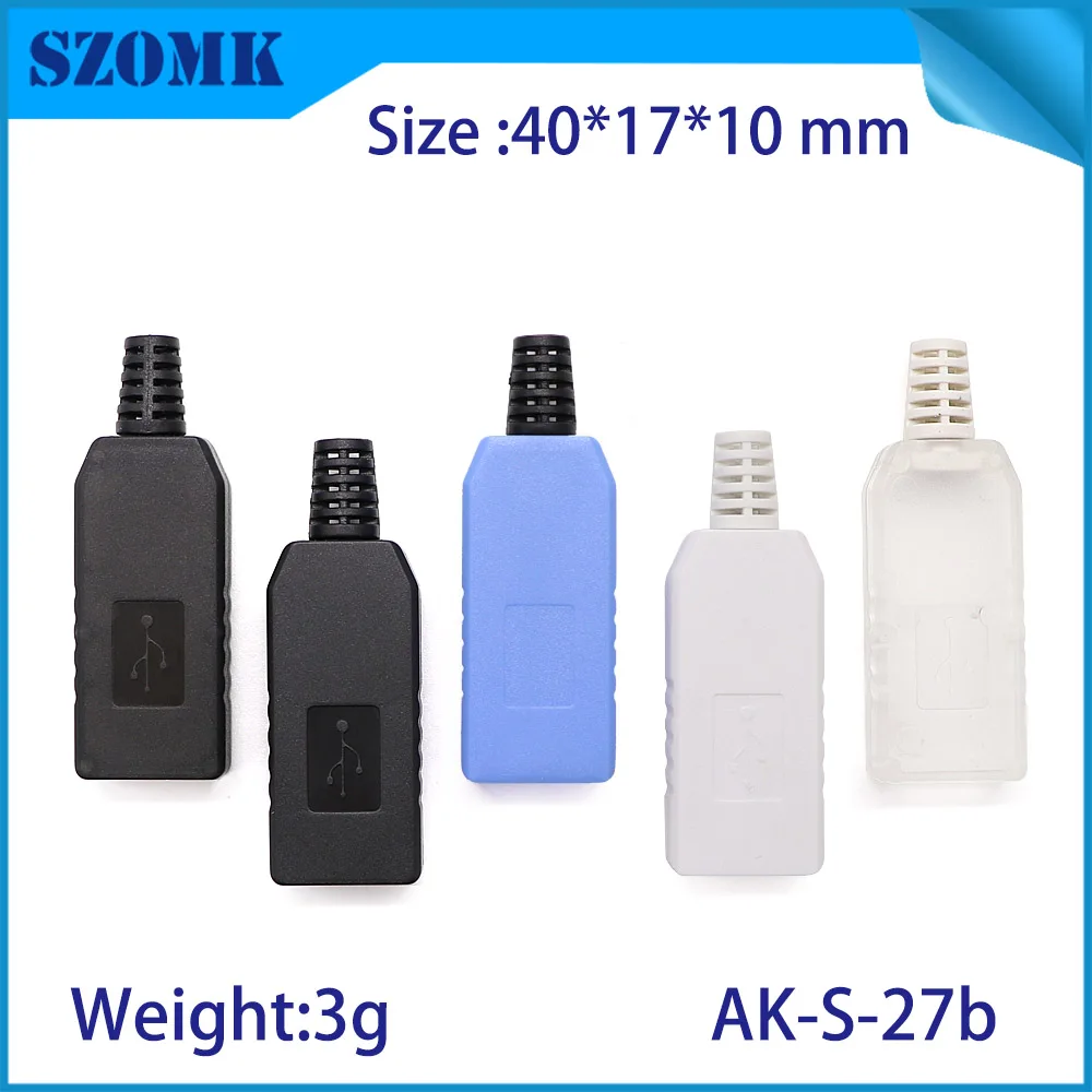 usb stick plastic pcb enclosure usb flash drive instrument housing case szomk clear junction box (10)