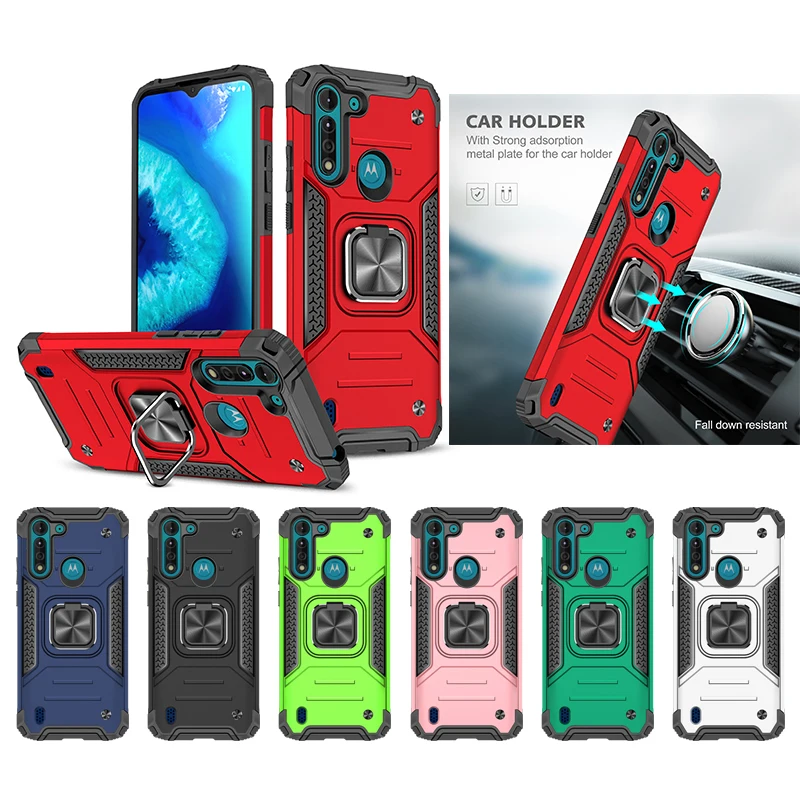 Чехол для Motorola Moto G8 Power Lite роскошный противоударный автомобильный держатель