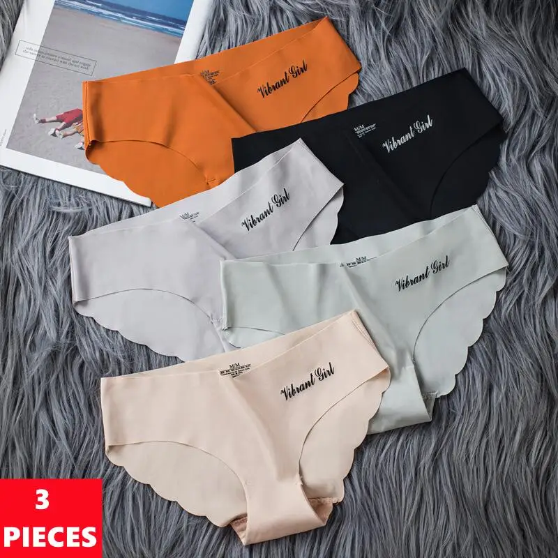 

FAN SWEET 3Pcs One Piece Quick Dry Women's Underwear Breathable Seamless Panties Comfortable Ice Silk Female Briefs Lingerie