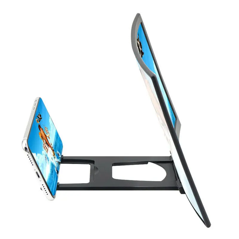 

12 inch 3D Movie Curved Screen Enlarge Magnifier HD Projector Holder For Cell Phone