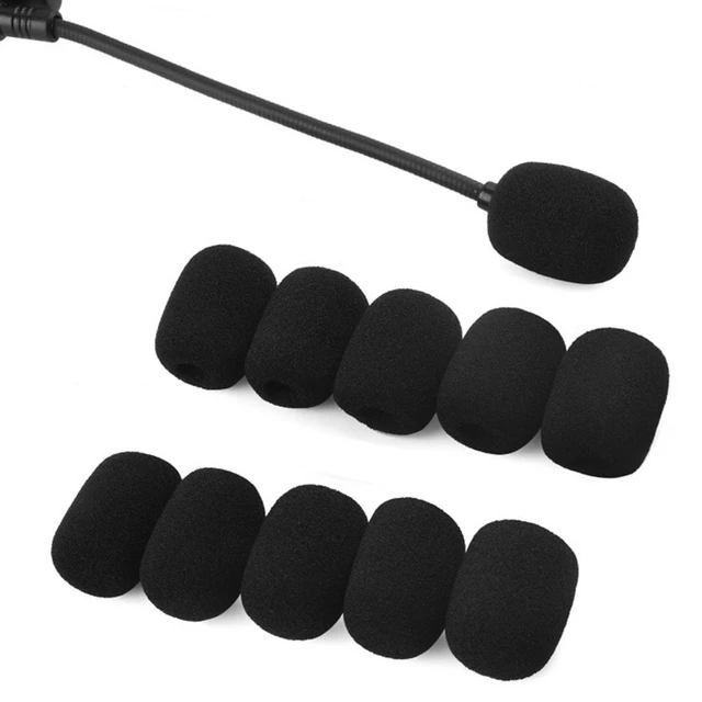 10Pcs Microphone Windscreen Sponge Covers Lapel Headset Grill Windshield Foam  Mic Pad Cover Protective Cap For