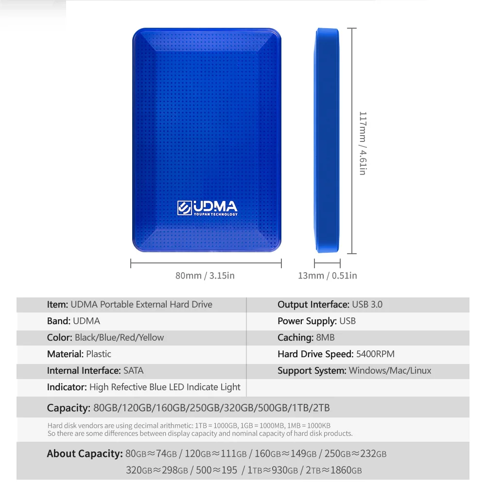 UDMA USB 3 0 внешний жесткий диск HDD 2 ТБ 500G Disco Duro Dxterno 1 оригинальный запоминающее
