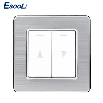 

Esooli Curtain Switch Wall Switch For Electric Curtain Lifting Equipment Stainless Steel Panel