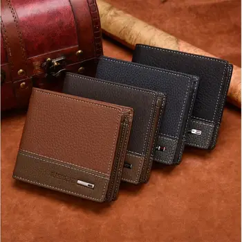 

2019 New XCX22 Men Wallet Blocking Wallet Men Fashion PU Leather Purse Identity Protection Men's Wallets Free Shipping