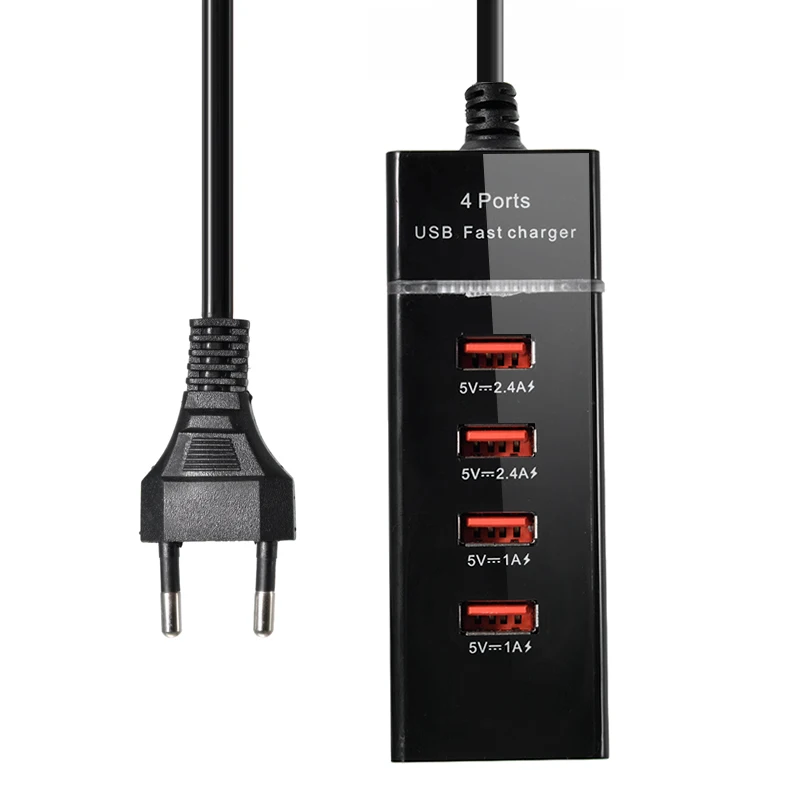 4 USB-порта быстрое зарядное устройство для телефона дорожное настенное адаптер