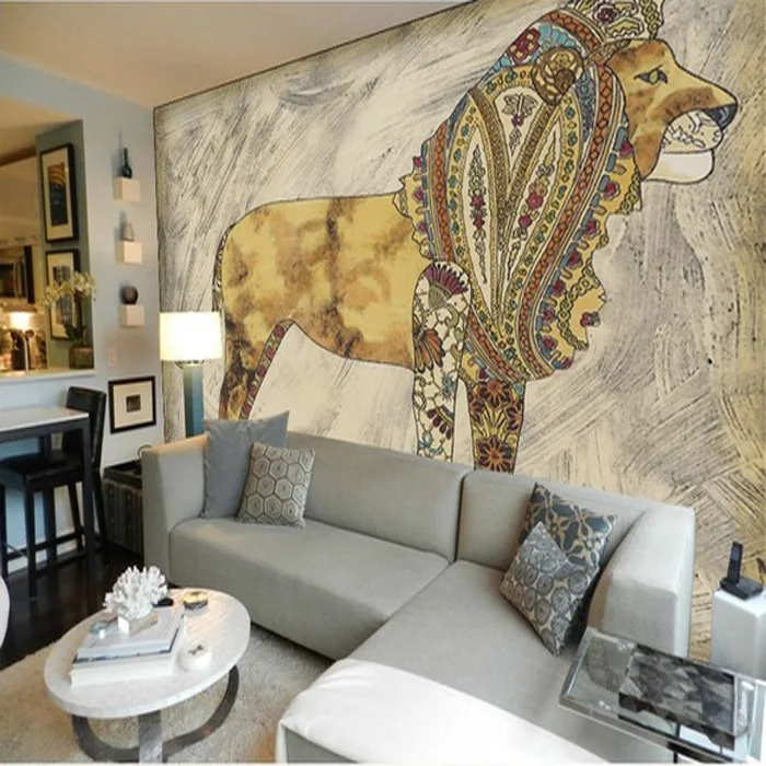 

Drop Shipping Custom 3d Mural Custom Large Mural Bedroom TV Background Wallpaper Retro Abstract Animal Zebra Wallpaper Mural