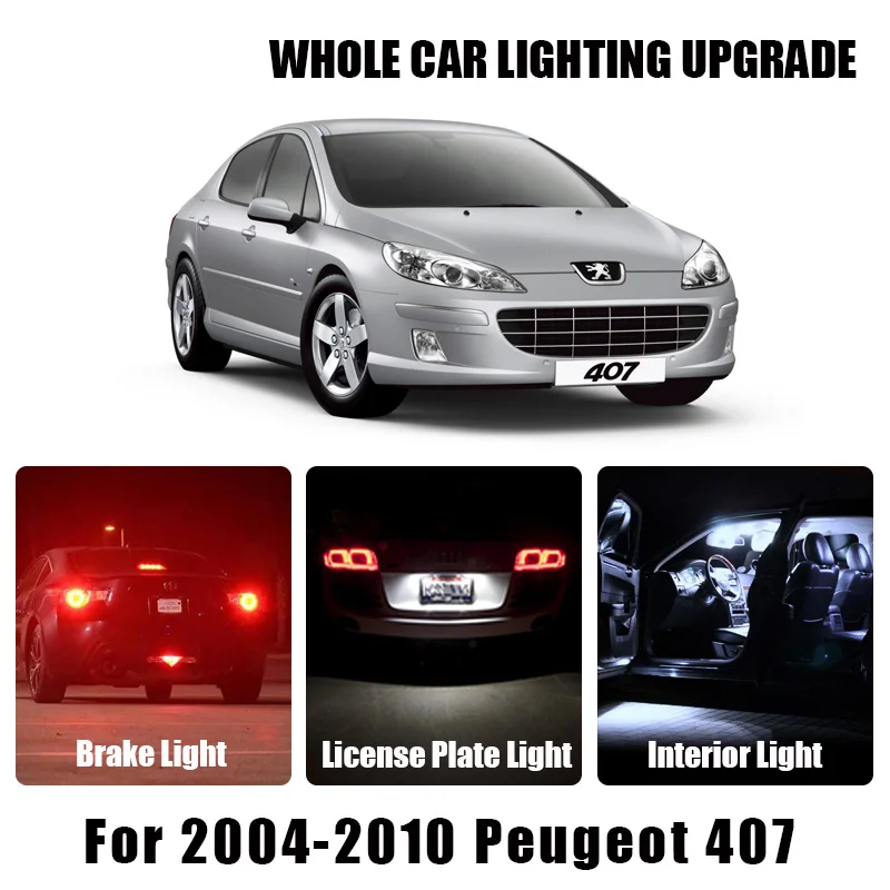 White Red Car LED Bulbs Brake Reverse Parking Light For 2004 2005 2006