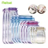 Reusable Mason Jar Bottles Bags Nuts Candy Cookies Bag Waterproof Seal Fresh Food Storage Bag Snacks Sandwich Zip Lock Bags ► Photo 1/6