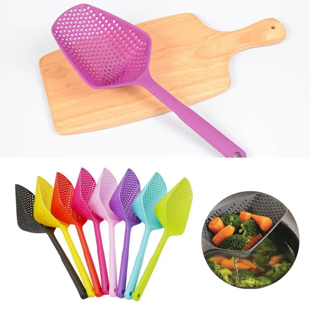 

No-stick Vegetable Water Leaking Drain Colanders Shovel Tools Accessories Cooking Kitchen Strainers S4Y8