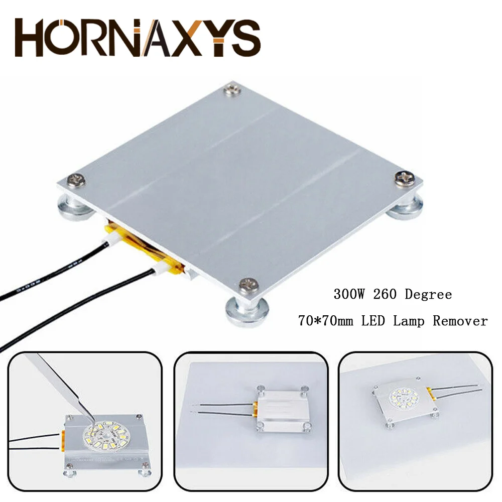 70*70mm LED Lamp Remover BGA Demolition Chip Welding Soldering Station Aluminum PTC IP20 Heating Plate 260 Degree 300W hot 220v 300w 260 degree led remover heating soldering chip demolition welding bga station ptc split plate