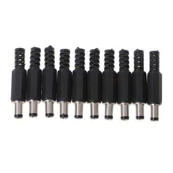 

10Pcs 5.5x2.5mm Male DC In-Line Plug Socket Jack Connector Adapter Plastic Cover