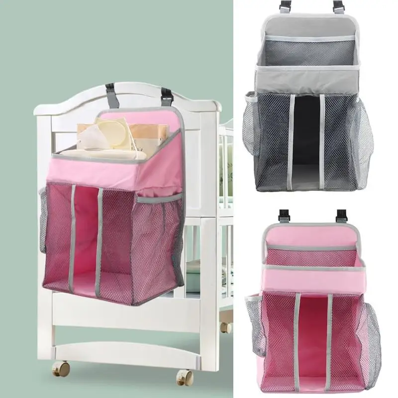 Hanging Storage Bag High-quality Portable Lightweight Safety Grid Splicing Baby Bed Diaper Organizer Bedding Sets Accessories | Мать и