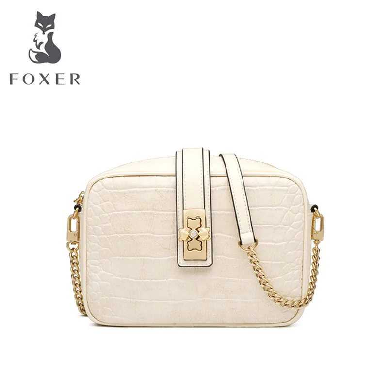 

women leather bag Chain bag female 2019 new fashion crocodile pattern versatile shoulder slung handbag